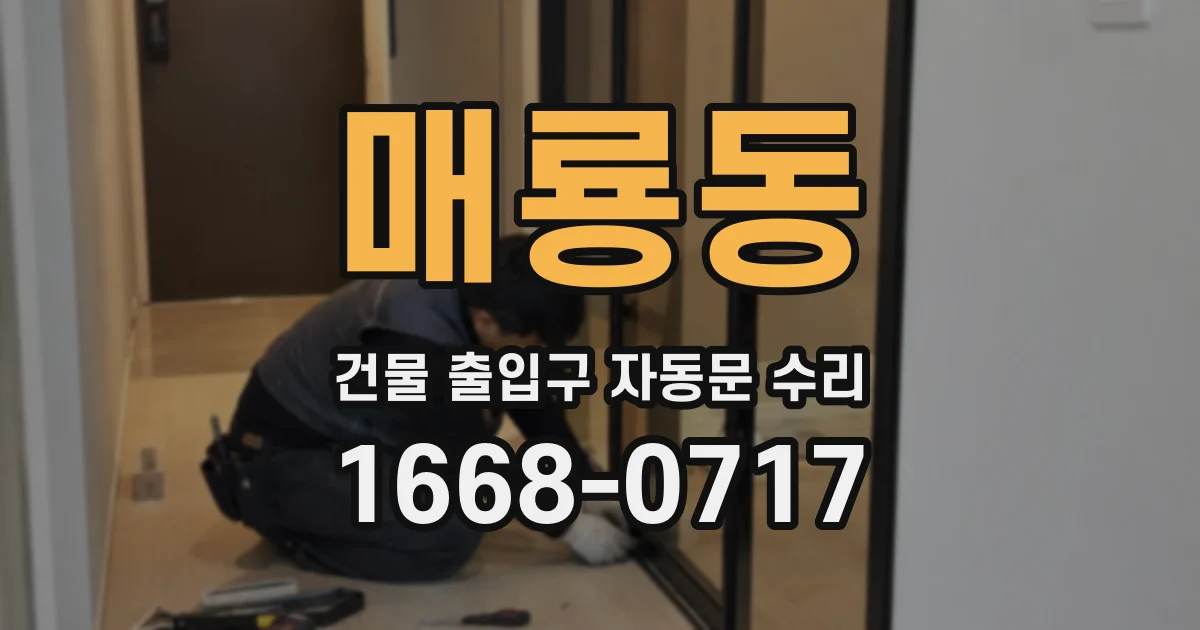 매룡동 건물 출입구 자동문 수리