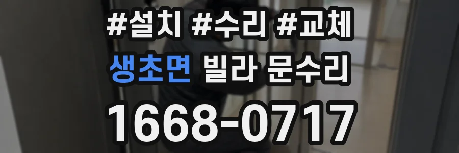 생초면 빌라 문수리