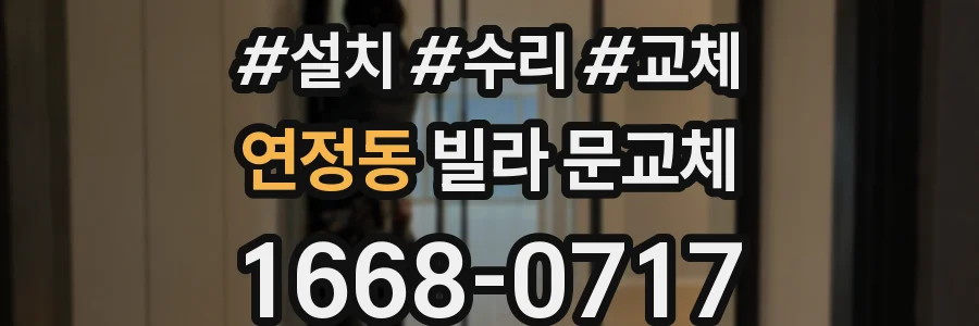연정동 빌라 문교체