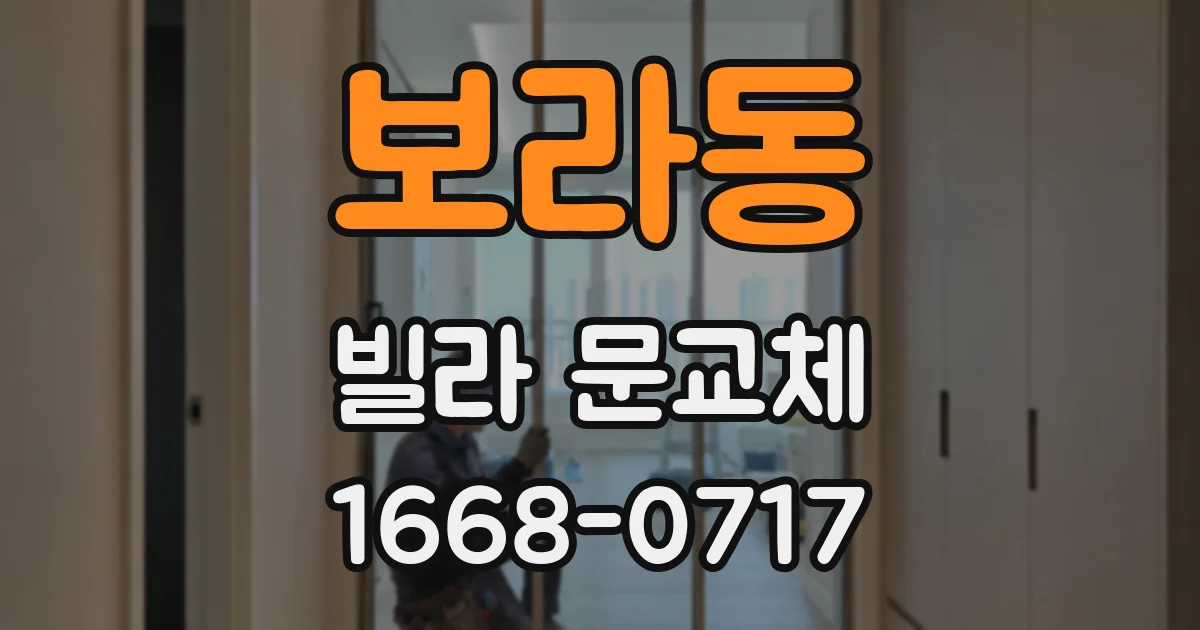 보라동 빌라 문교체