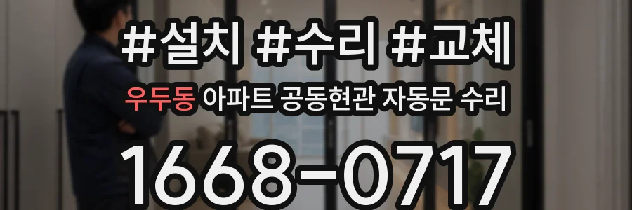 우두동 아파트 공동현관 자동문 수리
