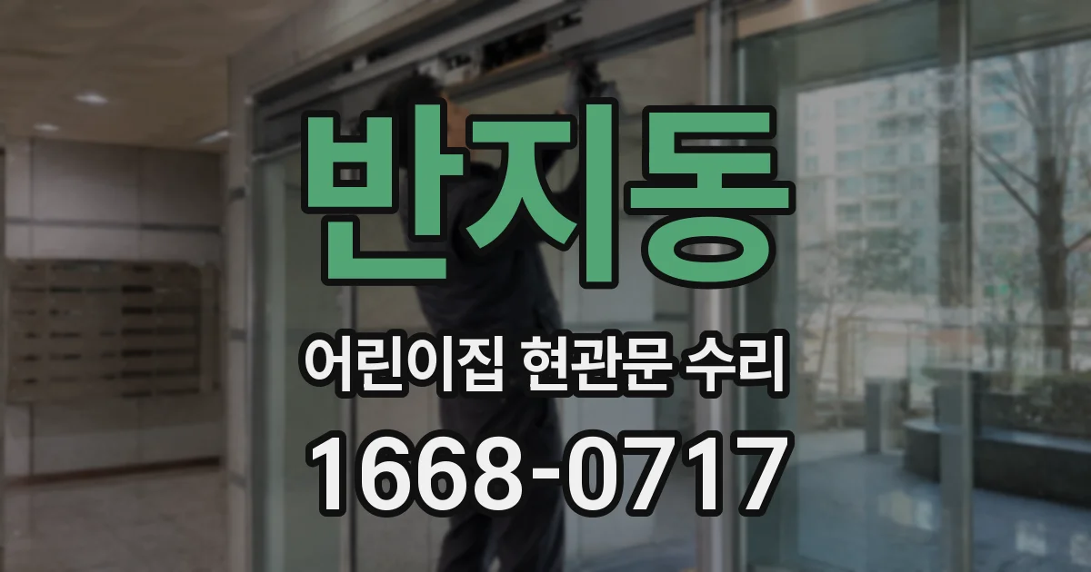 반지동 어린이집 현관문 수리
