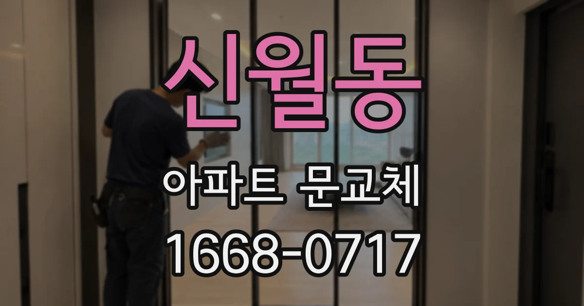신월동 아파트 문교체