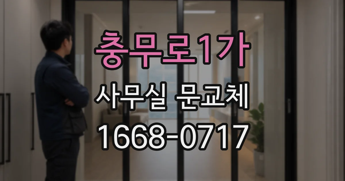 충무로1가 사무실 문교체