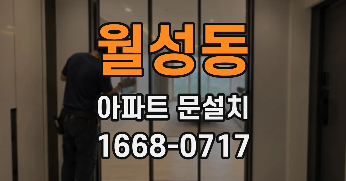월성동 아파트 문설치