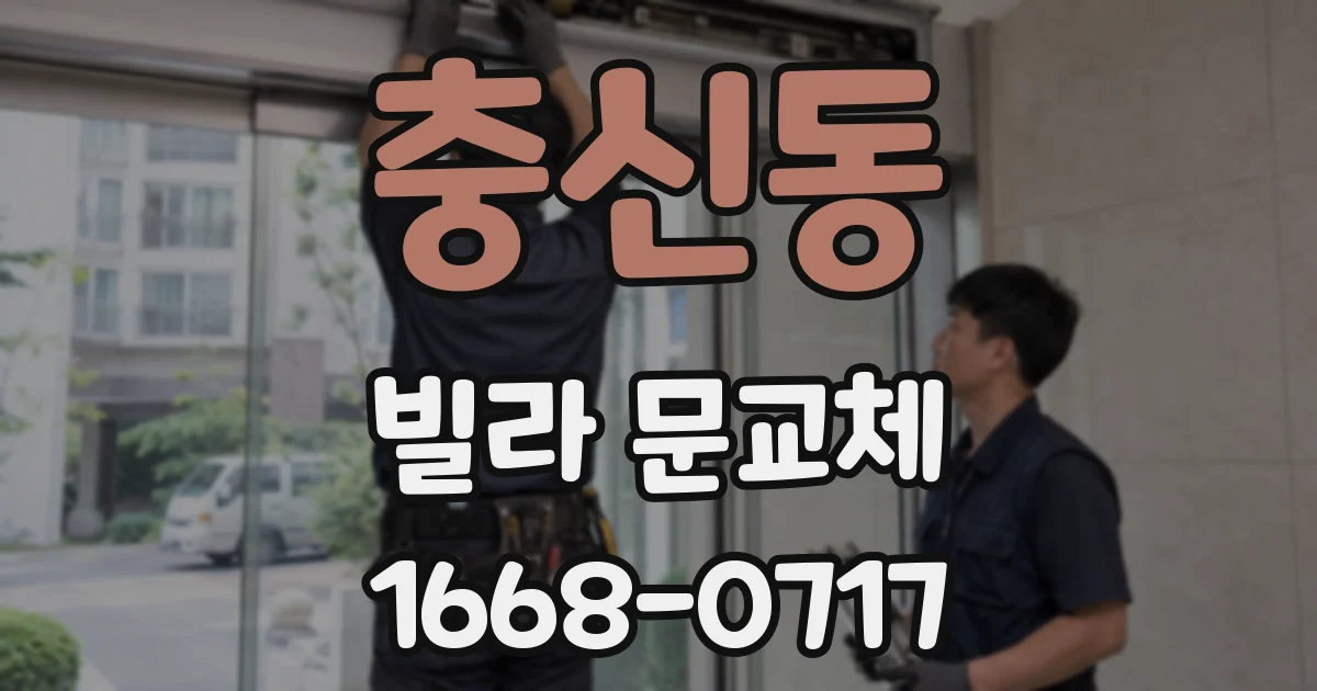 충신동 빌라 문교체