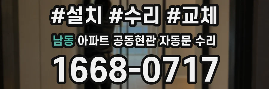 남동 아파트 공동현관 자동문 수리
