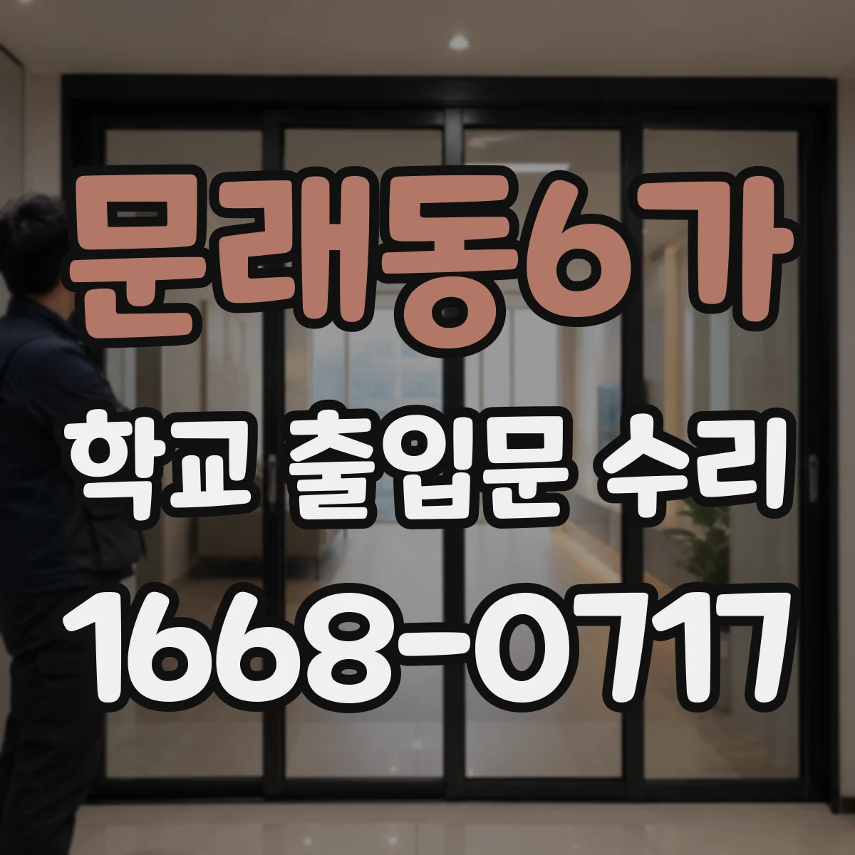 문래동6가 학교 출입문 수리