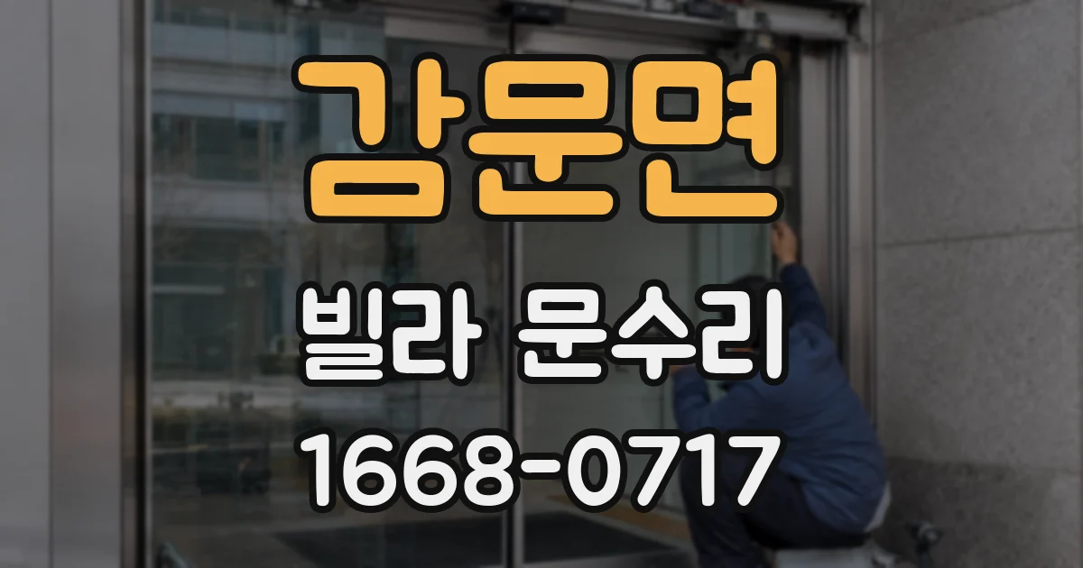 감문면 빌라 문수리