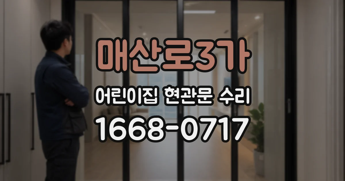 매산로3가 어린이집 현관문 수리