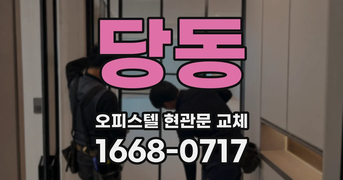 당동 오피스텔 현관문 교체