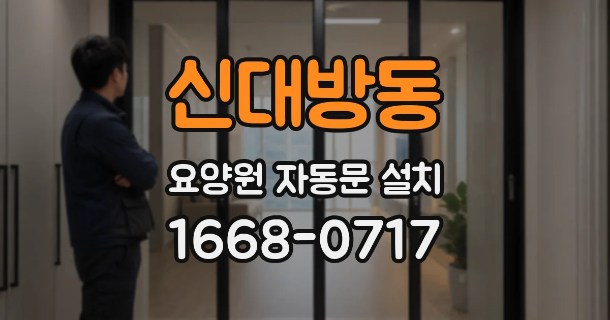 신대방동 요양원 자동문 설치