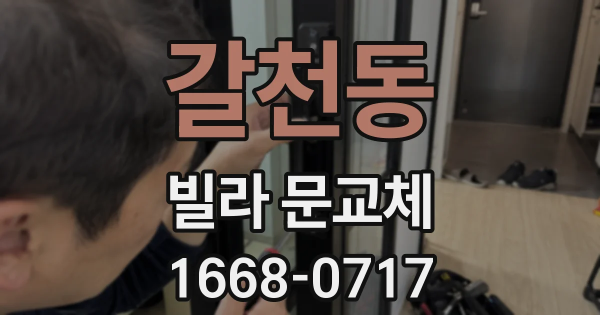 갈천동 빌라 문교체