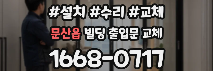 문산읍 빌딩 출입문 교체