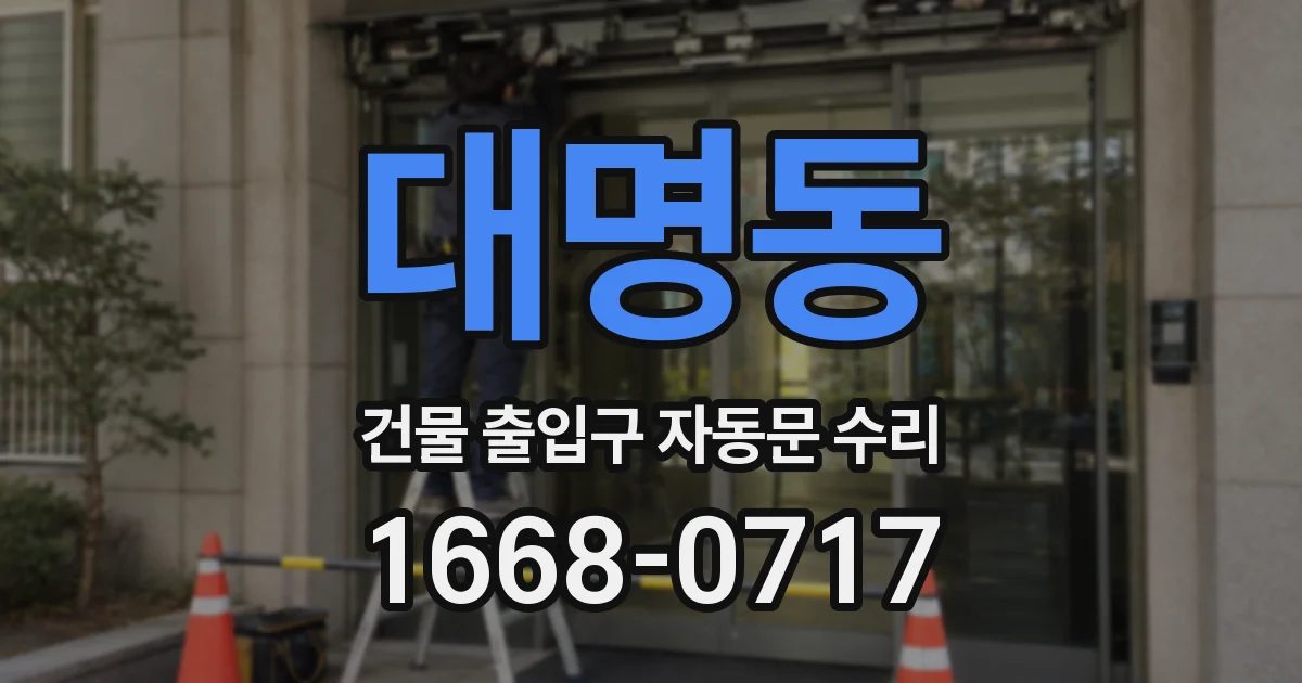대명동 건물 출입구 자동문 수리
