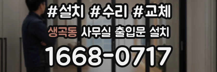 생곡동 사무실 출입문 설치