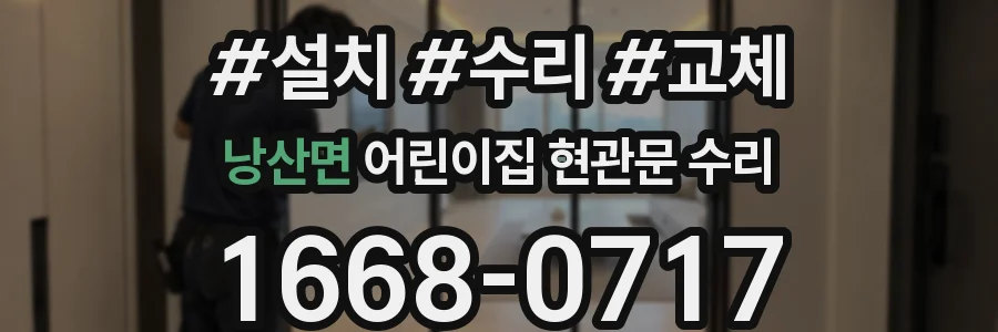 낭산면 어린이집 현관문 수리