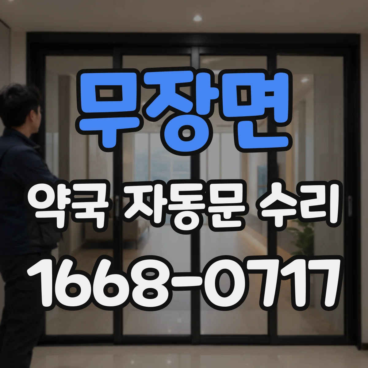 무장면 약국 자동문 수리