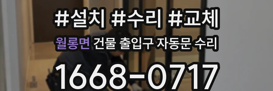월롱면 건물 출입구 자동문 수리