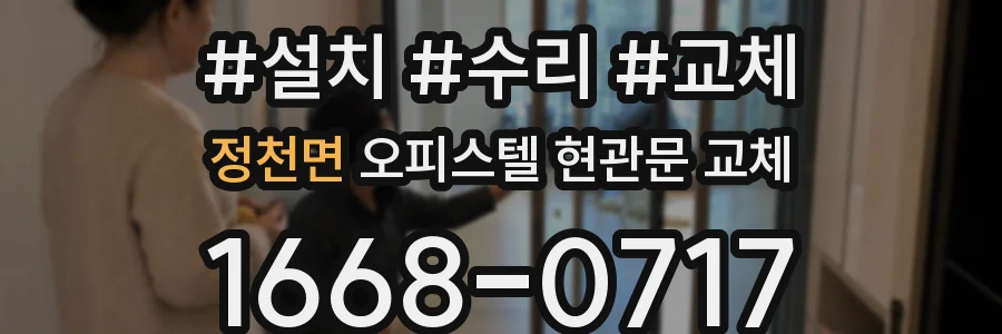정천면 오피스텔 현관문 교체