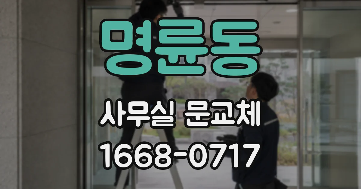 명륜동 사무실 문교체