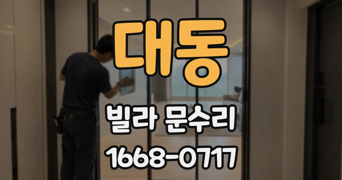 대동 빌라 문수리
