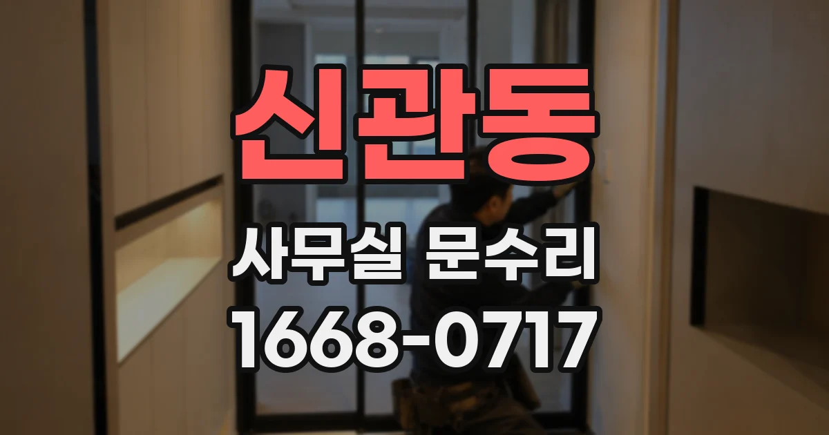 신관동 사무실 문수리