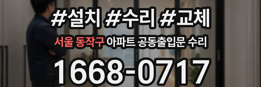 서울 동작구 아파트 공동출입문 수리