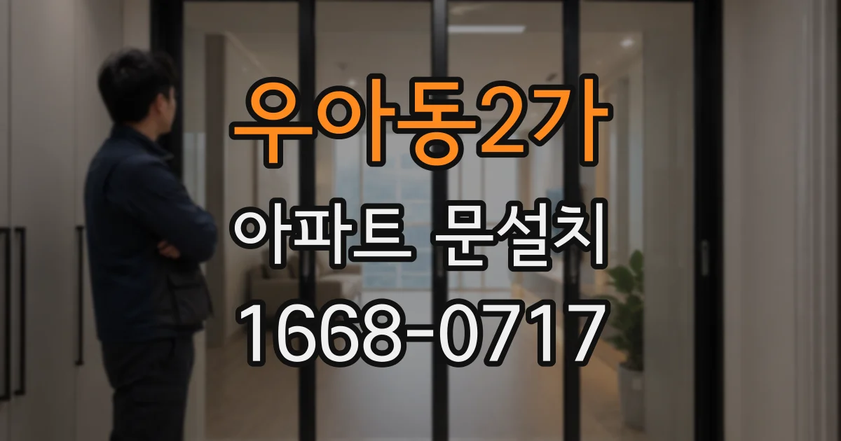 우아동2가 아파트 문설치