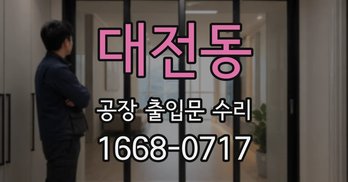 대전동 공장 출입문 수리