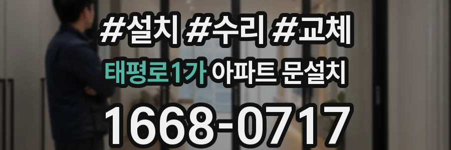 태평로1가 아파트 문설치