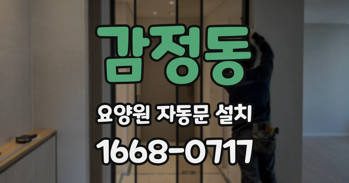 감정동 요양원 자동문 설치
