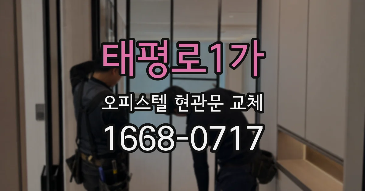 태평로1가 오피스텔 현관문 교체