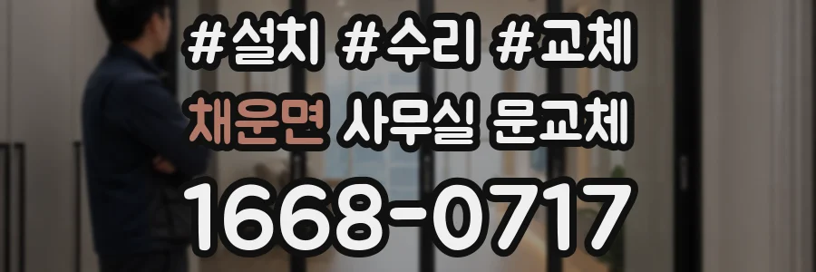 채운면 사무실 문교체