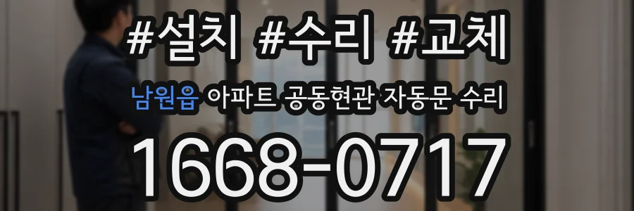 남원읍 아파트 공동현관 자동문 수리