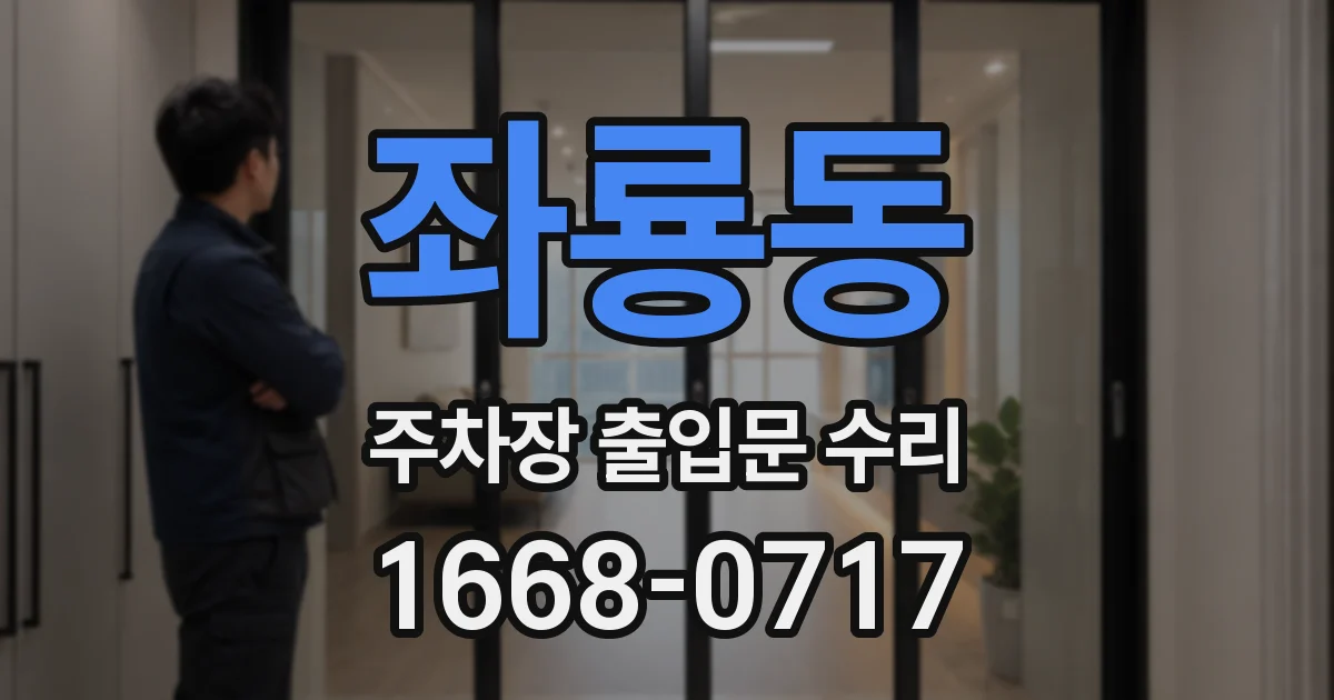 좌룡동 주차장 출입문 수리