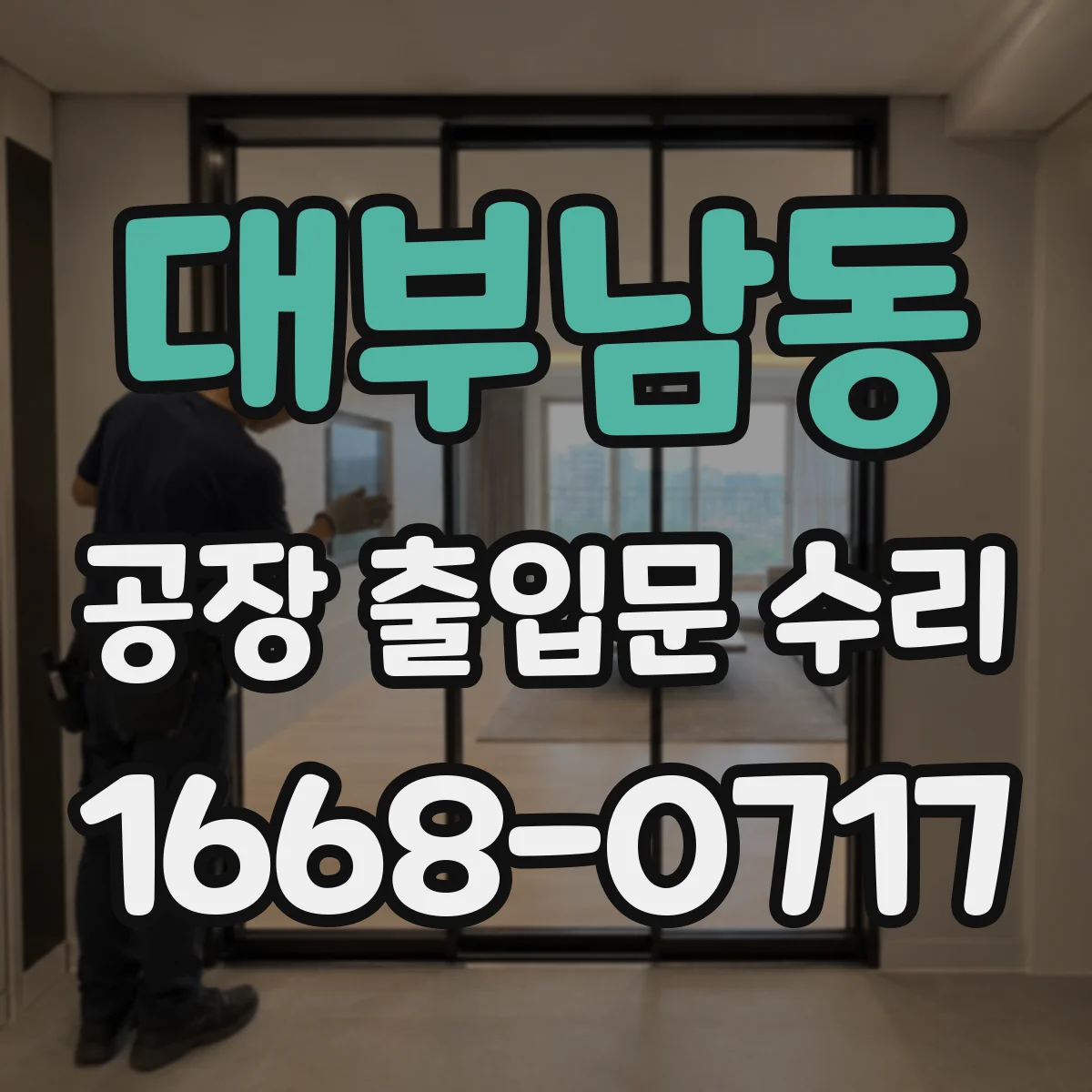 대부남동 공장 출입문 수리
