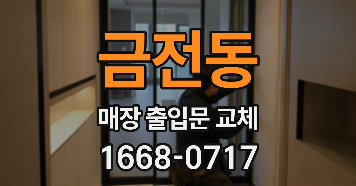 금전동 매장 출입문 교체