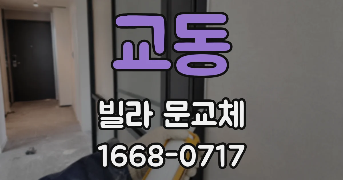 교동 빌라 문교체