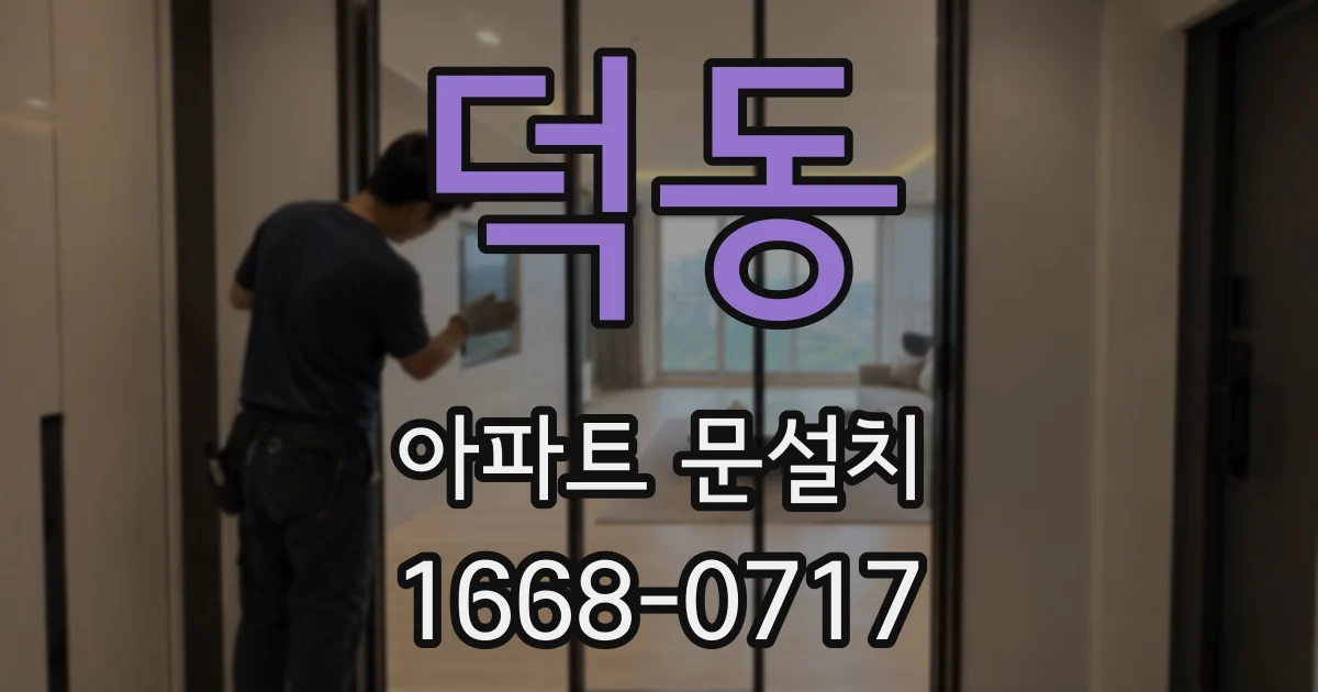 덕동 아파트 문설치