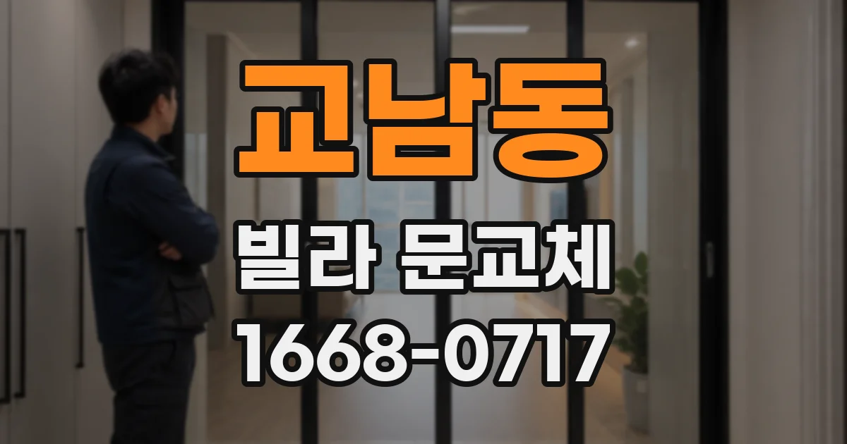 교남동 빌라 문교체