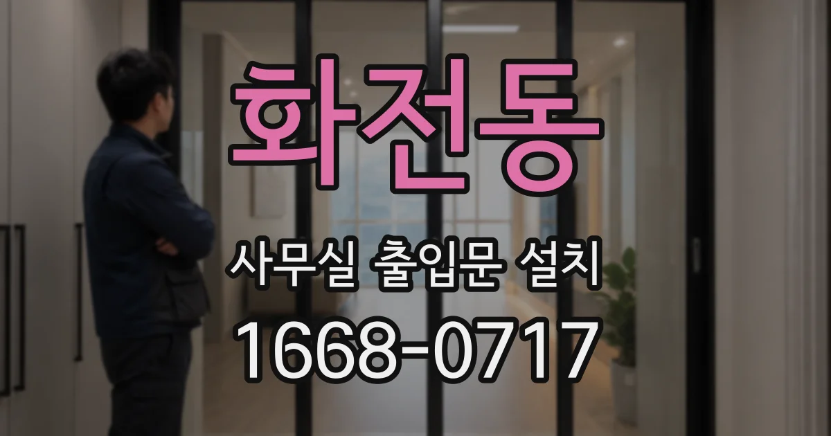 화전동 사무실 출입문 설치
