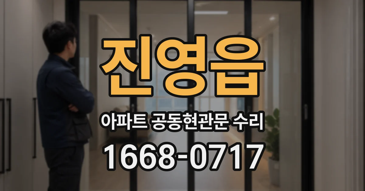 진영읍 아파트 공동현관문 수리