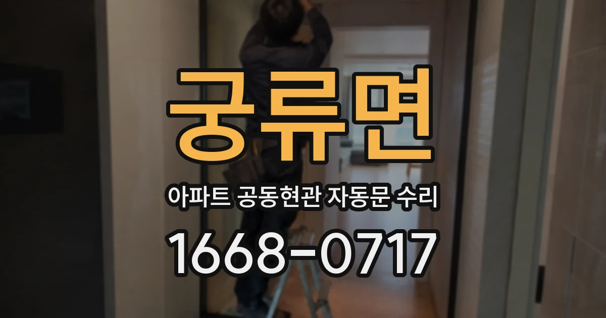 궁류면 아파트 공동현관 자동문 수리