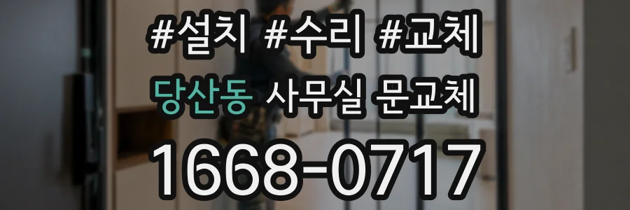 당산동 사무실 문교체