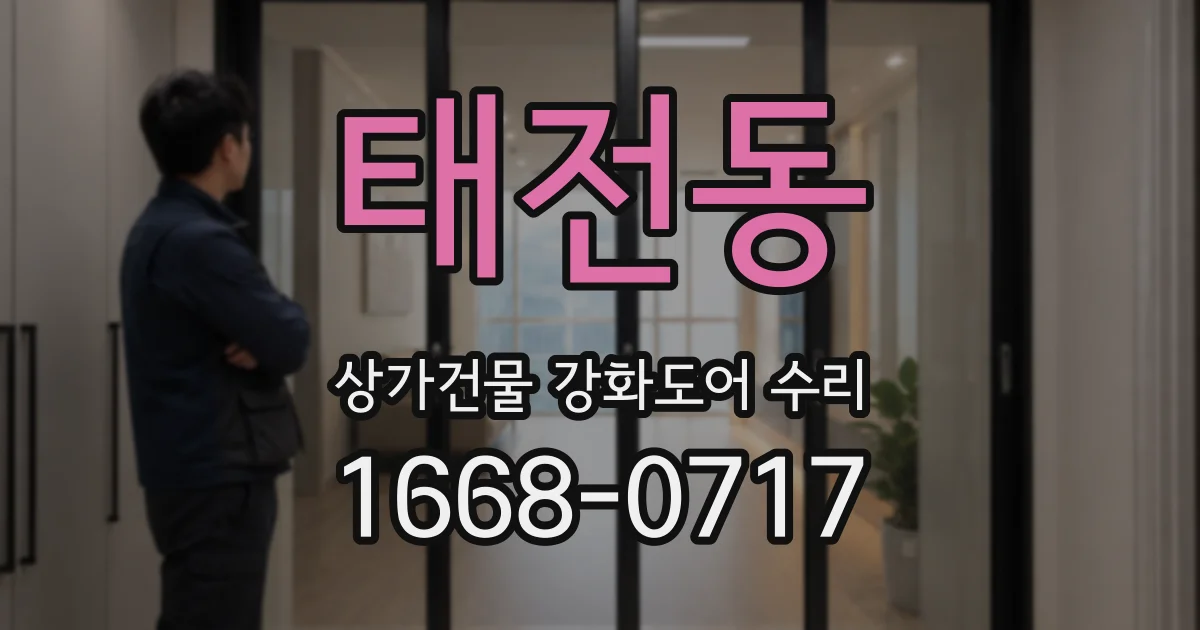 태전동 상가건물 강화도어 수리