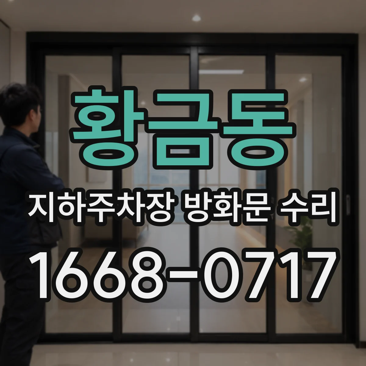 황금동 지하주차장 방화문 수리