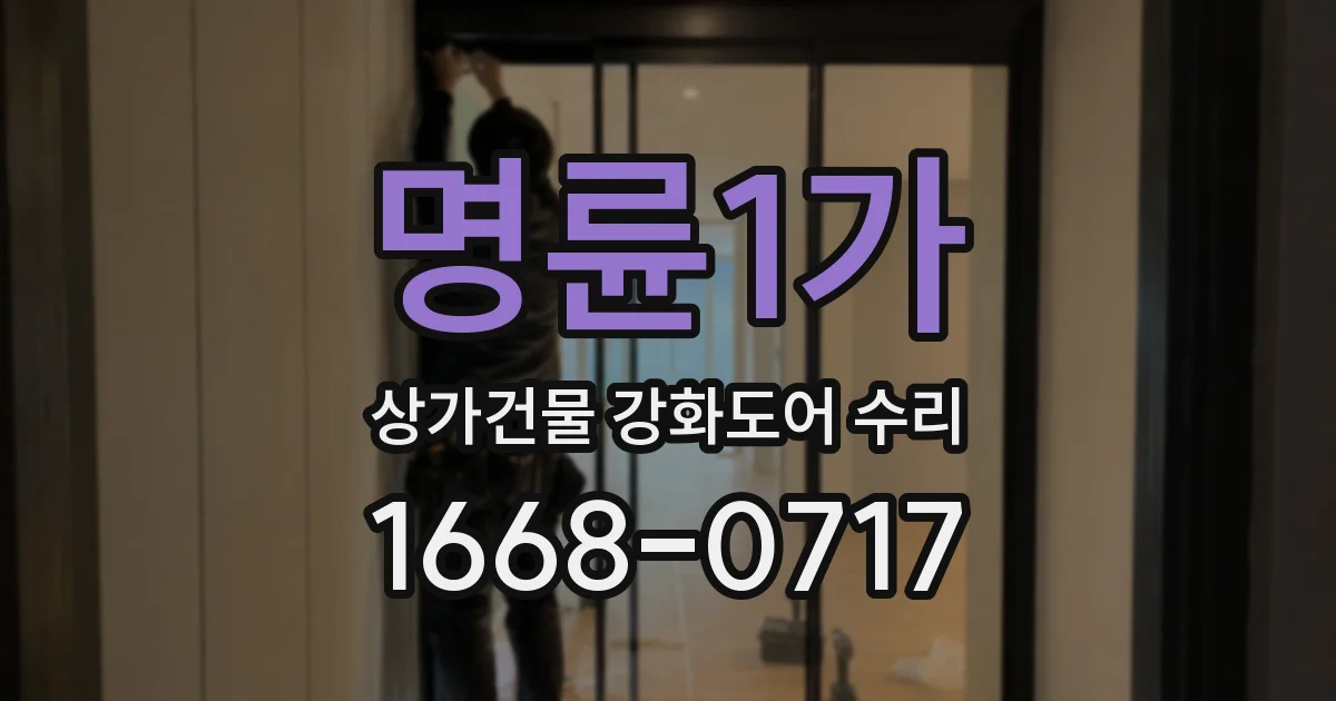 명륜1가 상가건물 강화도어 수리
