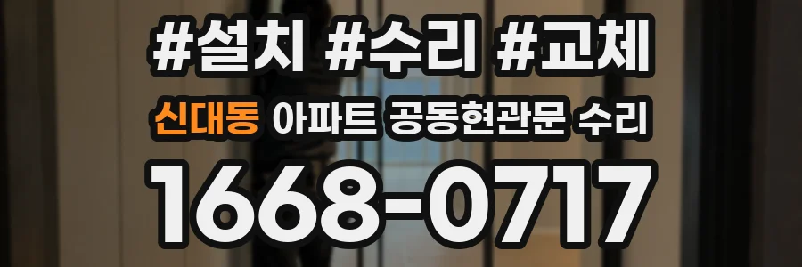 신대동 아파트 공동현관문 수리