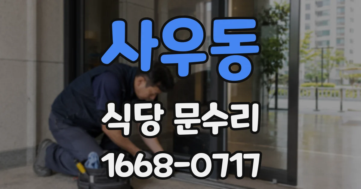 사우동 식당 문수리